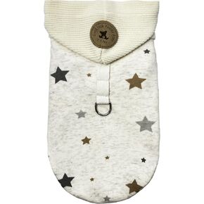 Small Dog Star Hoodie, Dog Clothes for Small Dogs, Dog Winter Clothes, Leash Ring, XL