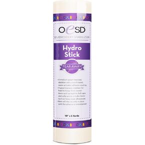 OESD HydroStick Tear Away Embroidery Stabilizer 10" x 5 Yd Roll
