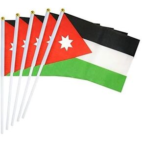 25 حزمة يدوية عقدت علم صغير صغير العلم الأردن العلم الأردن العلم العلم جولة العلم العلوي الوطني ، مستلزمات زخارف الحفلات للسيرش ، كأس العالم ، أحداث المهرجان ، المهرجان الدولي in Kuwait