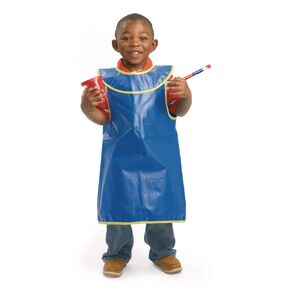 Colorations Brawny Tough Machine Washable Sleeveless Child's Smock - Set of 6