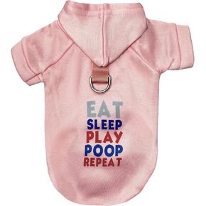 Dog Hoodies, Dog Clothes for Small Dogs Boy Girl, Dog Hoodie with Leash Ring, Soft and Comfortable, Pink, S