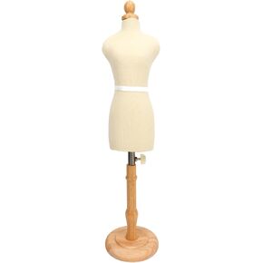 Flexible Mini Female Dress Form, Tailocircle and Sewing Mannequin, 10.8 Inch Body Height, Pinnable Foam for Fashion Design (Type 1)