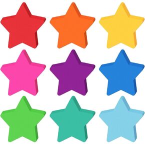 Kisston 360 Pcs Star Cutouts Paper 3.9 Inch Assorted Colors Star Die Cuts Classroom Bulletin Board Decorations Star Shaped Card Stock for DIY Projects Craft School Wall Decor