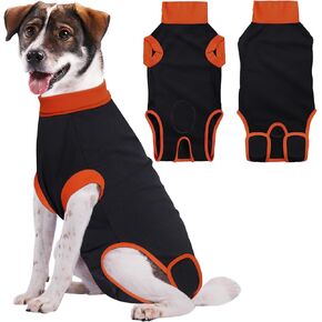 iBuddy Dog Surgical Recovery Suit, Professional Pet Recovery Shirt Dog Abdominal Wounds Bandages for Male Female，Anti Licking Breathable Dog Shirt