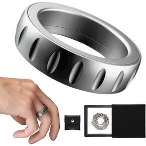Fidget Ring EDC ، خاتم راتشيت التيتانيوم لإغاثة القلق الإجهاد ، حلقة Ratchet Ratchet ثنائية الاتجاه مع الفرس الميكانيكي ، Toy EDC Fidget لـ ADHD Adult (Titanium ، Size 7)