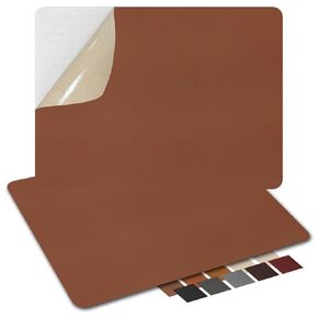 2pcs تصحيح إصلاح جلد لاصق ذاتي ، إصلاح سريع للأرائك ، الخيام ، مقاعد السيارة/8 "× 11" ، بني