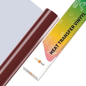 HTVRONT HTV Vinyl Rolls Heat Transfer Vinyl - 12" x 5ft Brown HTV Vinyl for Shirts, Iron on Vinyl for All Cutter Machine - Easy to Cut & Weed for Heat Vinyl Design (Brown)