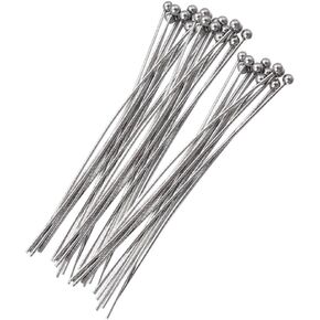 100 Pcs 70mm Round Ball Head Pins Stainless Steel Pins Jewelry Making Pins Long Silver Head Pins Crafts Earring Pins