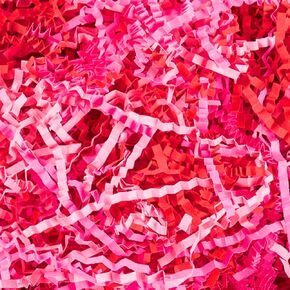 CIPOWM 10.6oz Valentine's Day Crinkle Cut Paper Shred, 3 Colors Red Pink Raffia Paper Shred Filler Grass for Gift Wrapping Craft DIY Gift Bag Box Filling Party Supply