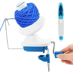 Yarn Winder Yarn Ball Winder for Crocheting Manual Wool Yarn Winder Holder for Swift Yarn Fiber String Ball Yarn Winder for Crocheting with Yarn Scissor(Color:White)
