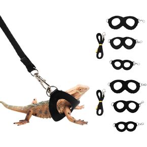 6 Pack Bearded Dragon Leash and Harness Set, Bearded Dragon Accessories, Bearded Dragon Harness, Leash and Harness Set for Bearded Dragon, Gecko, Other Small Animals