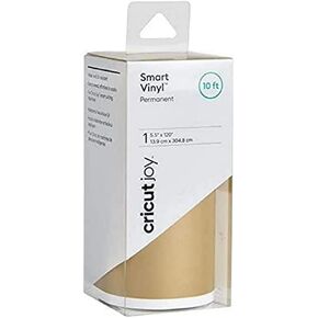 Cricut Smart Permanent Vinyl (5.5in x 120in, Gold) for Joy machine - matless cutting for shapes up to 4ft, & repeated cuts up to 20ft