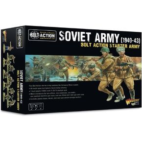 Warlord Games Bolt Action Soviet Army (1940-1943) Starter Army 1:56 WWII Table Top Wargaming Plastic Model Kit 402614003