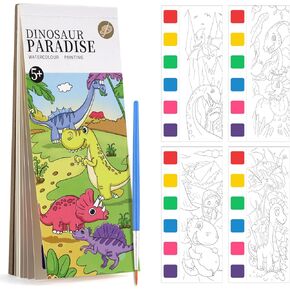 Paint With Water Coloring Books For Kids, Pocket Mess Free Watercolor Painting Kit, Water Color Paint Set Arts And Crafts Gift For Toddlers Girls Boys Ages 4-8, Travel Activity Screen Free Toys