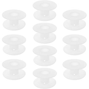 PIYANYO Plastic Empty Spool 34mm/1.88inch White Empty Thread Spools for Sewing Embroidery Wires Ropes Crafts, etc. 10PCS