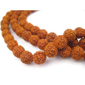Rudraksha Rudraksh Japa Mala Rosary 108 + 1 Prayer Beads 8Mm