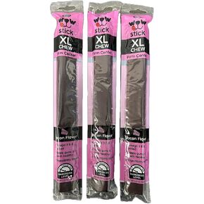 Wow XL Sticks 11" Bacon Flavor Firm Center Stick Dog Chew Treat | Omega 3 & 6 Added | Keeps Gums & Teeth Healthy 4.23 Ounces - 3 Pack