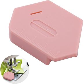 Magnetic Seam Guide for Sewing Machine, Polygonal Magnetic Sewing Guide with Scale Universal Hemmer Guide Multifunctional Sewing Machine Accessories and Supplies (Pink)