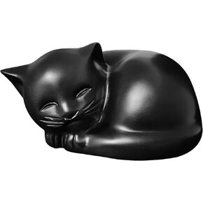 Cat Urn Pet Runs ، Urn Cat Cat ، جرة الحيوانات الأليفة للقطط الرماد ، جرة الجنازة للقطط ، جرة Cremation Cat ، الجرار التذكاري للحيوانات الأليفة (أسود)