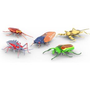 Nano Real Bugs 5 عبوات ، شخصيات حشرات مزيفة ، ألعاب حسية للأطفال والقطط ، ألعاب الروبوت للبنين والبنات الذين تتراوح أعمارهم بين 3 وما فوق
