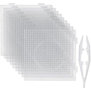 9pcs 5mm Large Fuse Beads Pegboards: Square Plastic Beads Boards