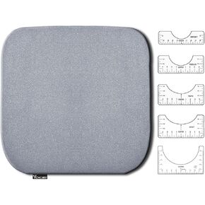 Heat Press Mat 12 "× 12" مع 5 حكام دليل Tshirt لـ Cricut EasyPress ، وسادة الكي لاستقبال HTV Vinyl Transfer