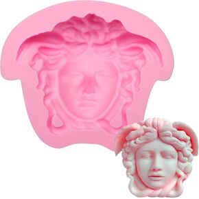 Medusa Silicone Candy Molds, Large Greek Goddess Heads Chocolate Mold, Medusha Face Fondant Mold for Cake Decoration Clay Resin Soap Candle Ice Cube DIY Craft