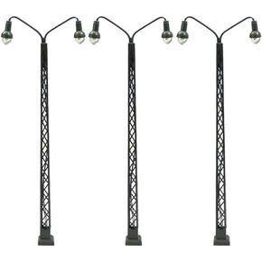LQS43 3pcs Model Railway Operating Lights Lattice Mast lamp 8cm or 3.15inch Track Light N Scale LED Lights Model Building kit