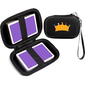 Travel Card Games Case Compatible with Card Games Set, Hard Carrying Card Case Compatible with UNO and Phase 10 Playing Card Case (Not Including Cards) (Black)