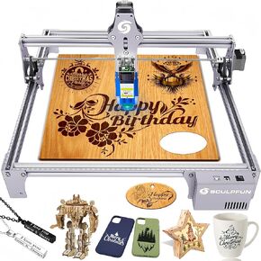 SCULPFUN S6 Pro Laser Engraver, 5500mW Output Laser Engraving Machine, DIY Laser Cutter for Wood and Acrylic, Logo and Pattern Laser Marking Machine (S6 PRO Engraver)