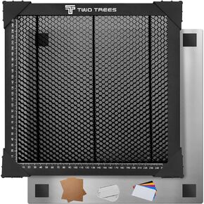 300 * 300mm Honeycomb Laser Bed Honeycomb Working Table Laser Honeycomb for CO2 or Laser Engraver Cutting Machine with Aluminum Plate with Engraving Materials (Available Sizes 250 x 250 mm)