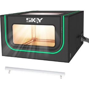 Lutyr Integrated Laser Engraver Enclosure with LED Light, Ventilation Kit, Fits for Most Laser Cutter, Insulates Against Smoke, Odor and Noise, Eye Protection