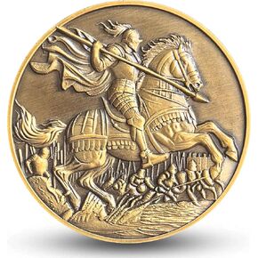 Courage and Strength Christian Challenge Coin with Joshua 1:9 Inscription Bible Verses Pocket Token