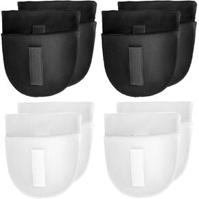 4 أزواج من وسادات الكتف في الكتف سماكة 1.5 سم منصات الرغوة الإسفنجية القابلة للتنفس المنحدر إكسسوارات الخياطة ذات الكتفين المنخفضة المنخفضة للنساء للرجال دعوى السترة (أسود+أبيض) in Kuwait