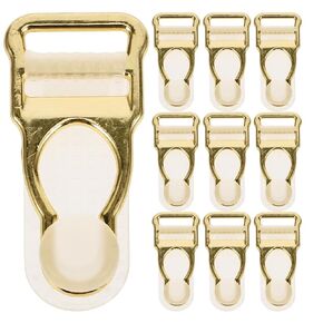 VILLCASE 10pcs Garter Clips Metal Suspender Clips, Straps Fasteners Garters End Buckle Suspender Clips Sewing Supplies for Making Clothing Parts DIY/Replacement Accessories