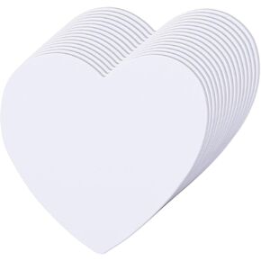 MixTeach 60Pcs Valentine's Day Foam Hearts White Foam Heart Shapes Decoration 6'' Valentine Heart Crafts Bulletin Board Cutouts Classroom Decor for Valentine's Day Party Decorations DIY Craft Supplies