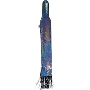 Shiny Black Elastic Horse Tail Bag with Glitter Fringe，Tail Bag for Horses,Pack of 2