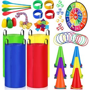 Libima 72 PCS ألعاب الكرنفال مجموعة أكياس سباق البطاطا السباق مع كرات لزجة حقيبة الفول روات in Kuwait