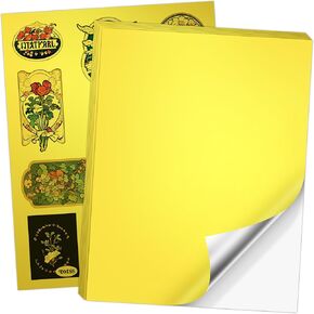 Koala Gold Vinyl Sticker Paper for Inkjet and Laser Printer 20 Sheets 8.5x11 Inch Waterproof Metallic Golden Printable for Birthday Christmas Parties, Gift Decor