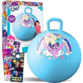 مجموعة لعبة Little Pony Hopper Ball Outdoor - حزمة مع 15 "My Little Pony Hopper Ball for Girls Outdoor Antives ، Plus Pluss ، المزيد | ألعاب My Little Pony في الهواء الطلق للأطفال الصغار