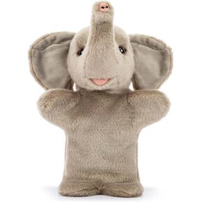 DEMDACO Animalcraft Grey 11 Inch Stuffed Plush Puppet Peanuts The Elephant