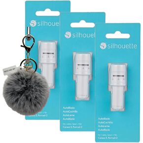 مجموعة أدوات Westlake Art America Silh-Blade-Auto ، صياغة دقيقة مع Blade Cameo ، متوافقة مع Portrait Cameo-Westlake Art Pompom Balls Fluffy Keychain ، حزمة 3 in Kuwait