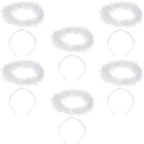 10 Pieces Angel Halo Headband Feather Angel Halo Headband Costume Halo Headbands for Halloween Party Christmas