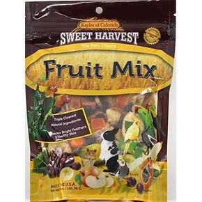 Fruit Mix Treat, 5.0 Oz Bag - Real Fruit for Birds and Small Animals - Rabbits, Hamsters, Guinea Pigs, Mice, Gerbils, Rats, Cockatiels, Parrots, Macaws, Conures