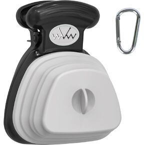 SUPERDESIGN Dog Pooper Scooper, Pooper Scooper for Small and Large Dogs, Dog Poop Scooper for Yard, Pooper Scooper with Bag Attachment and Leash Clip, Ideal for Walks, Travel and Camping (Large,Black)