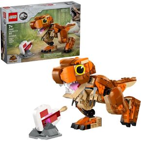 LEGO Jurassic World Little Eatie T Rex Toy - Dinosaur Building Toy for Kids, Boys and Girls, Ages 7+ - Gift Idea for Birthdays and Fans - with Movable Jaw, Head and Tail - 76967