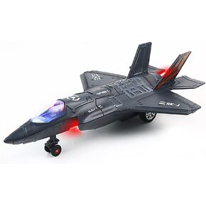 F35 Airplane Toy, Fighter Jet Toy for Kids, Pull Back Toy Jets, Diecast Airplanes Model with Light & Sound, Metal Airplane Gifts for Kids Decor