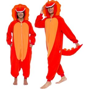 Funziez! Adult Onesie Halloween Costume - Animal and Sea Creature - Plush One Piece Cosplay Suit for Adults, Men and Women
