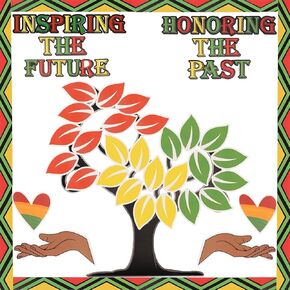 Black History Month Bulletin Board Decorations,Black History Month Decorations Bulletin Board Door Wall Poster Cutouts Set with Border Black History Decor for Classroom Office Party