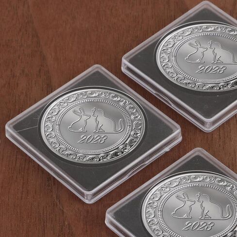 60 حالة عملة حزمة لجامع ، علبة عرض عملة بلاستيكية ، 20/25/35/35/40mm كوين حامل المفاجئة 2 × 2 بوصة ، مجموعة عملة معدنية من الفضة عرض حالات أكريليك لمستلزمات جمع العملة المعدنية in Kuwait